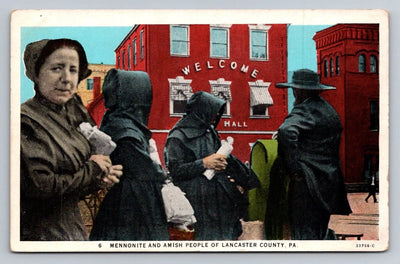 Mennonite and Amish People of Lancaster County, PA - Pennsylvania Postcard