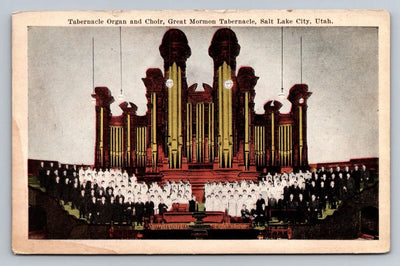 Tabernacle Organ and Choir, Great Mormon Tabernacle, Salt Lake City, UT Postcard