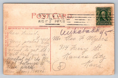 Lake Clara, Mineral Palace Park, Pueblo. Colorado Vintage Hyde Paper Co Postcard