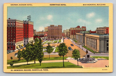 Andrew Jackson Hotel Hermitage Hotel War Memorial, Nashville, Tenn. Postcard