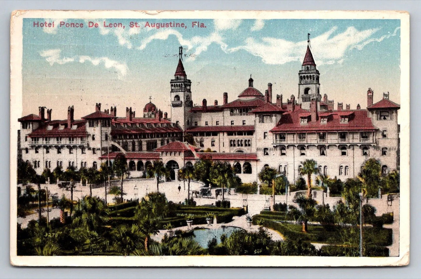 Hotel Ponce de Leon, St. Augustine, Florida - Spanish Style Resort Postcard