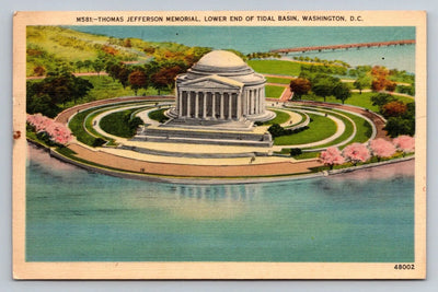 Thomas Jefferson Memorial. Lower End of Tidal Basin. Washington, DC Postcard