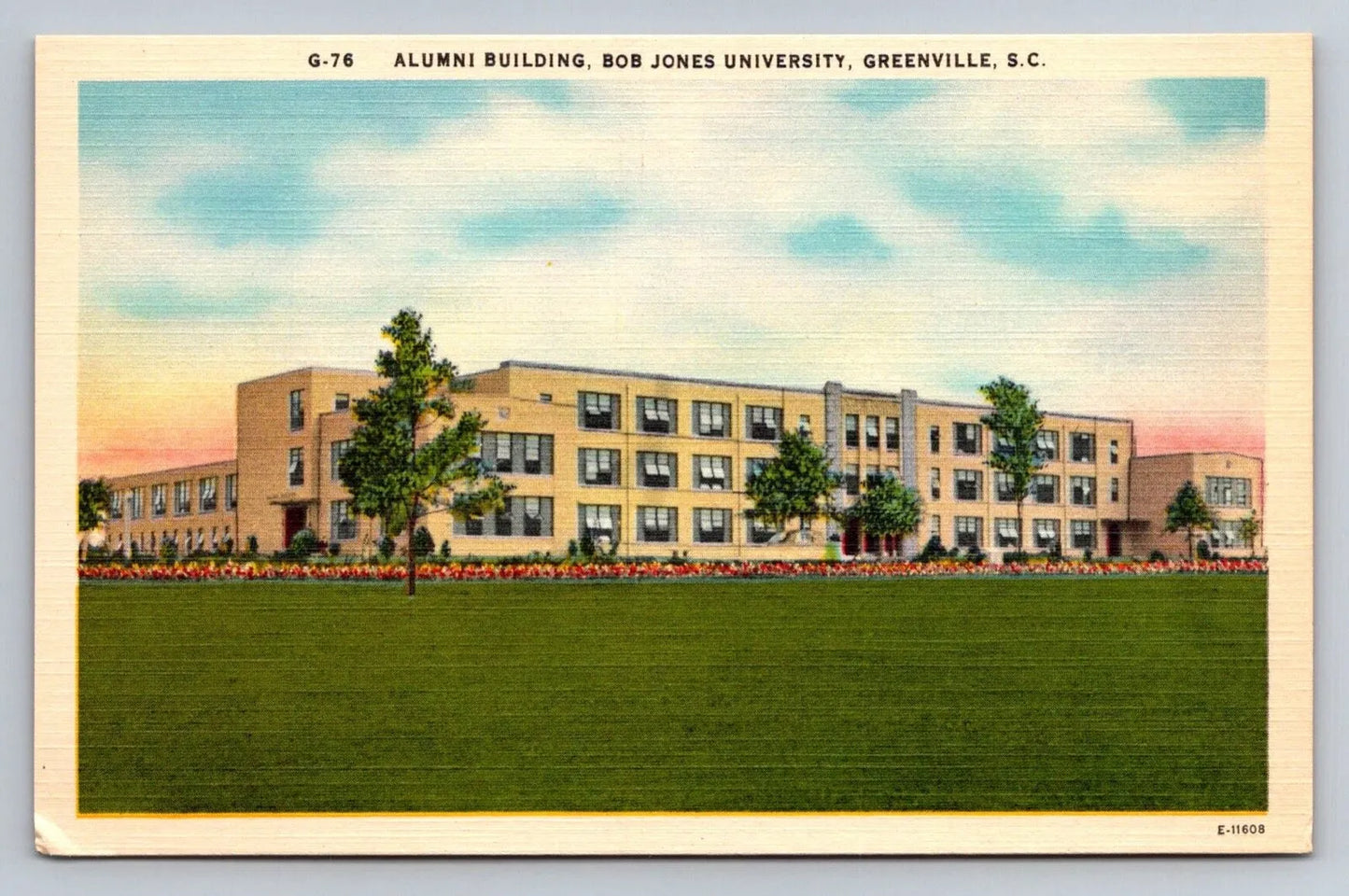 Alumni Building, Bob Jones University, Greenville, SC (South Carolina) Postcard