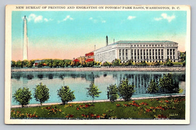 New Bureau of Printing and Engraving, Potomac Park Basin, Washington DC Postcard