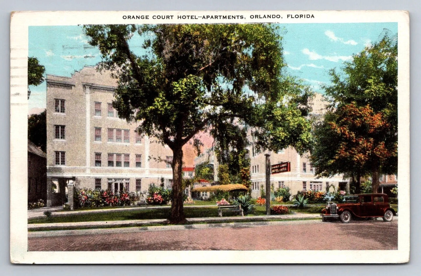 Orange Court Hotel-apartments. Orlando, Florida Vintage Postcard