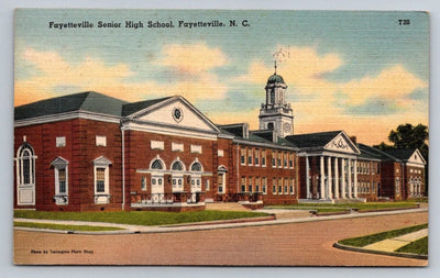 Fayetteville Senior High School. Fayetteville, NC Vintage Postcard