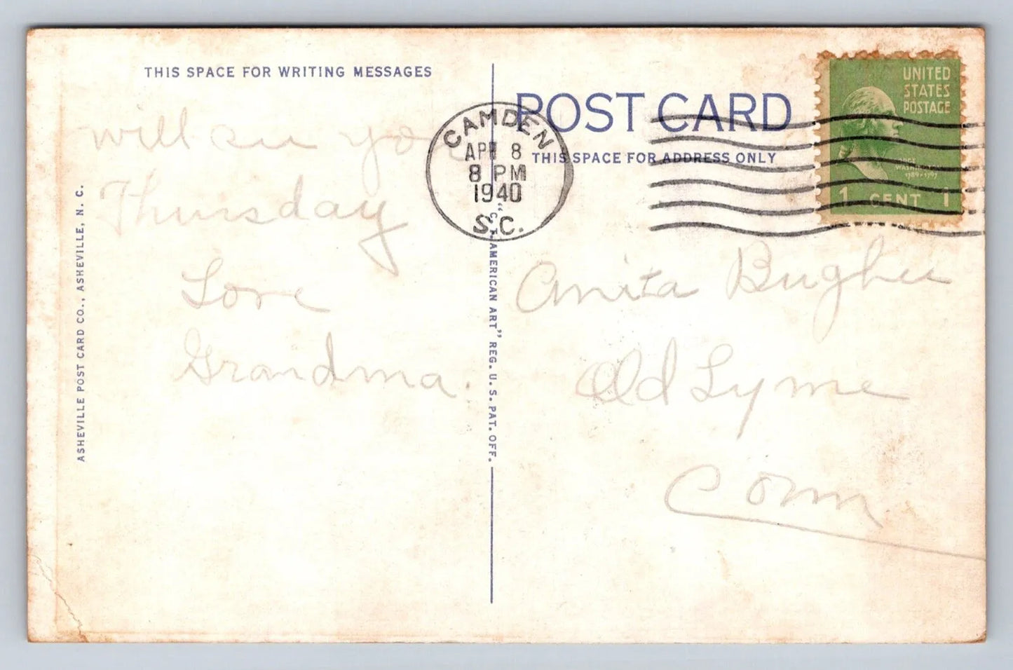 Holly Hedge, Camden, S. C. - Home Vintage Postcard