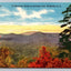 A Mountain Scene in Autumn Near Walhalla, SC Vintage Postcard