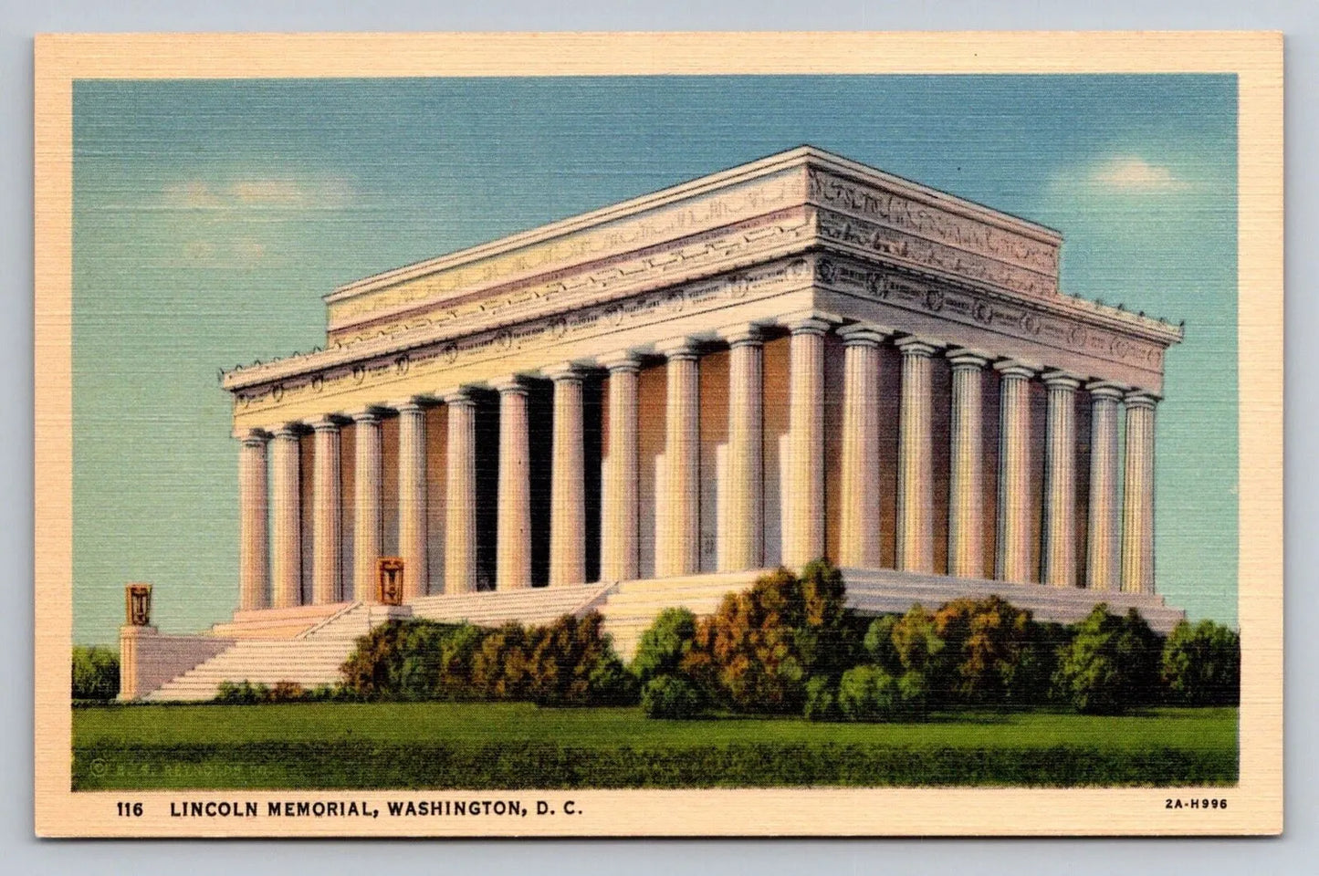 Lincoln Memorial, Washington, DC Vintage Postcard - Fantastic!