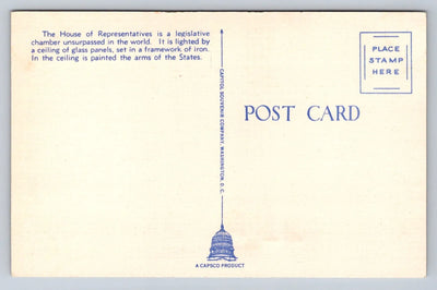 The House of Representatives, Washington, DC Vintage Postcard