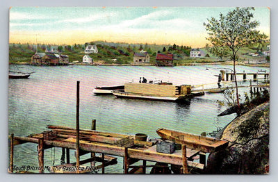 South Briston, Maine, the Gasoline Float Vintage Postcard