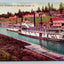 Columbia River Steamers in Cascade Locks - Steam Boats - Washington Postcard