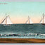 Sailing Close to Shore - Rosin & Co - Sail Boats, Beach Vintage Postcard