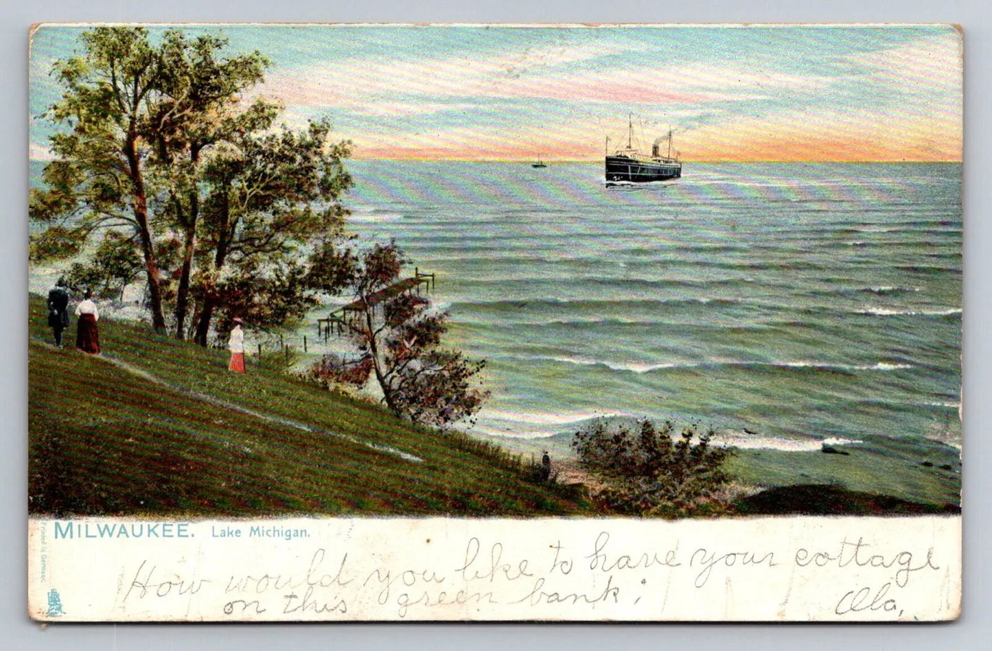 Milwaukee, Lake Michigan Vintage Raphael Tuck & Sons Postcard