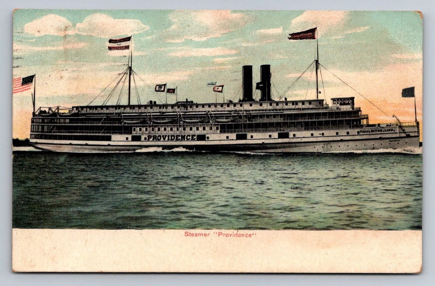 Steamer Providence circa 1907, Providence, RI Ship (Rhode Island) Postcard