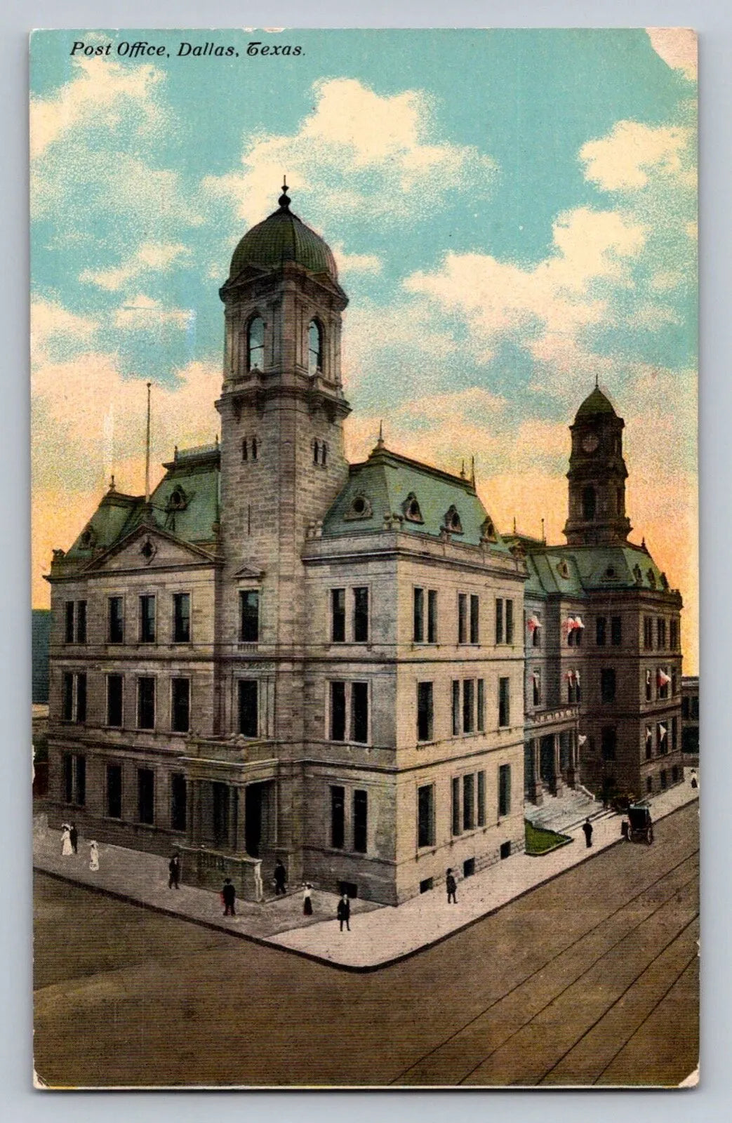 Dallas Post Office, Texas Vintage Postcard