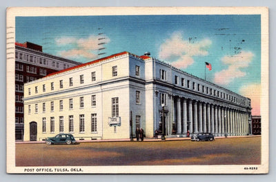 Post Office, Tulsa, Oklahoma Vintage Postcard (circa 1934)