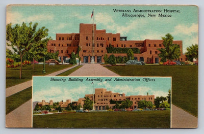 Veterans Administration Hospital, Albuquerque, New Mexico Vintage Postcard