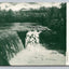 The Gorge, Winooski, Vermont, Waterfall and Train in Background Vintage Postcard