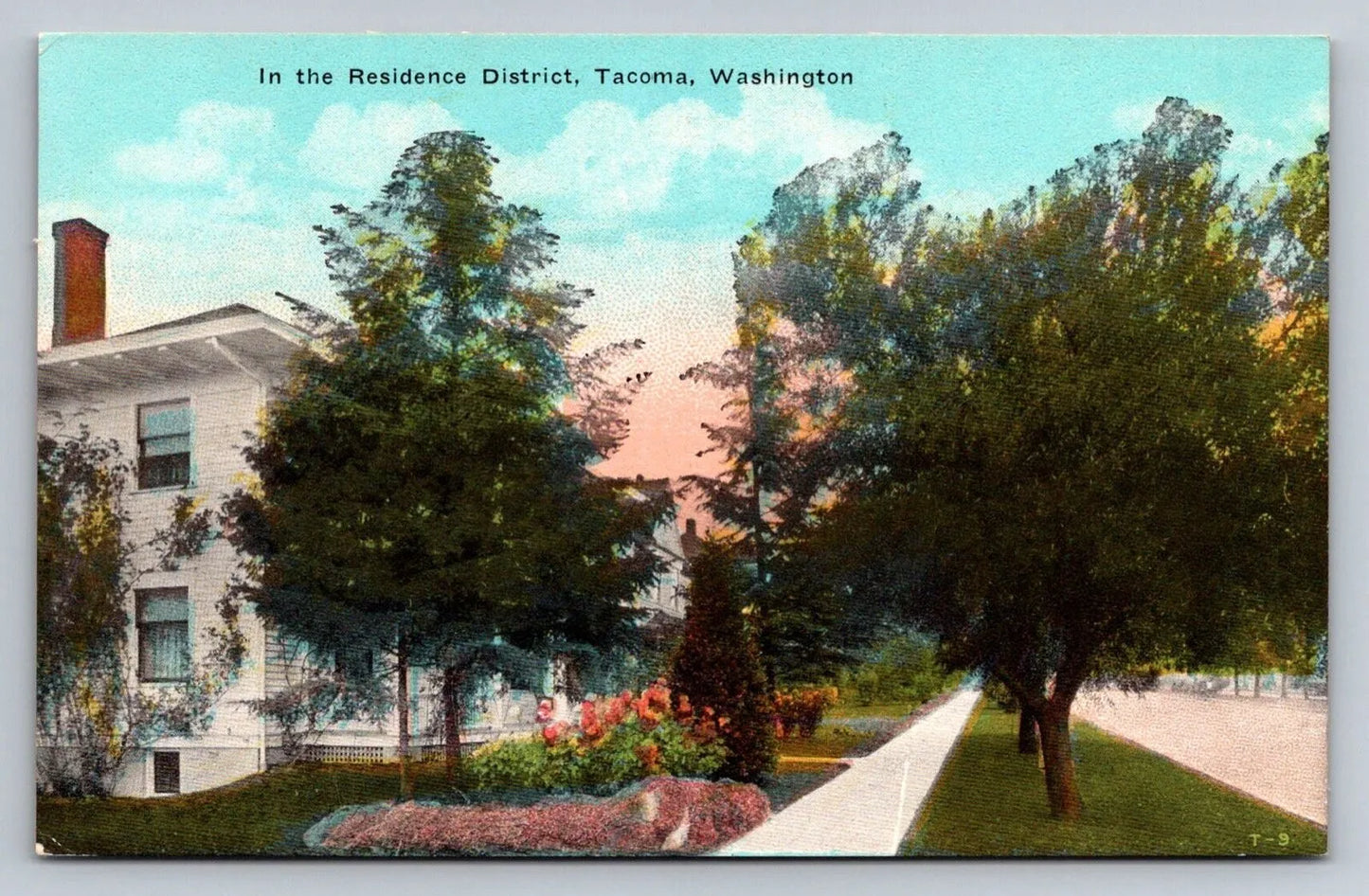 In the Residence District, Tacoma, Washington Vintage Postcard