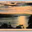 No. 1523 Sunset on Puget Sound, Washington Vintage Postcard