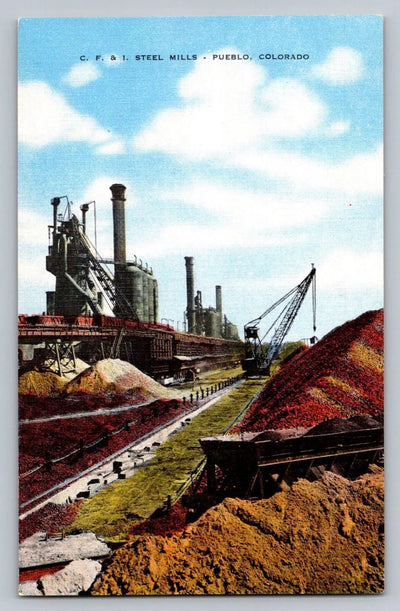 C. F. & I. Steel Mills, Pueblo, Colorado Vintage Postcard