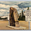 Markers at Summit of Berthoud Pass - Continental Divide, Colorado Postcard