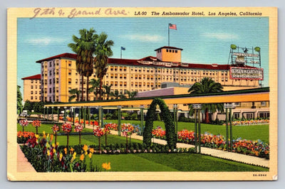 The Ambassador Hotel, Los Angeles, California Vintage Postcard