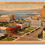 Overlooking Ocean Avenue, Showing Auditorium, Long Beach, California Postcard