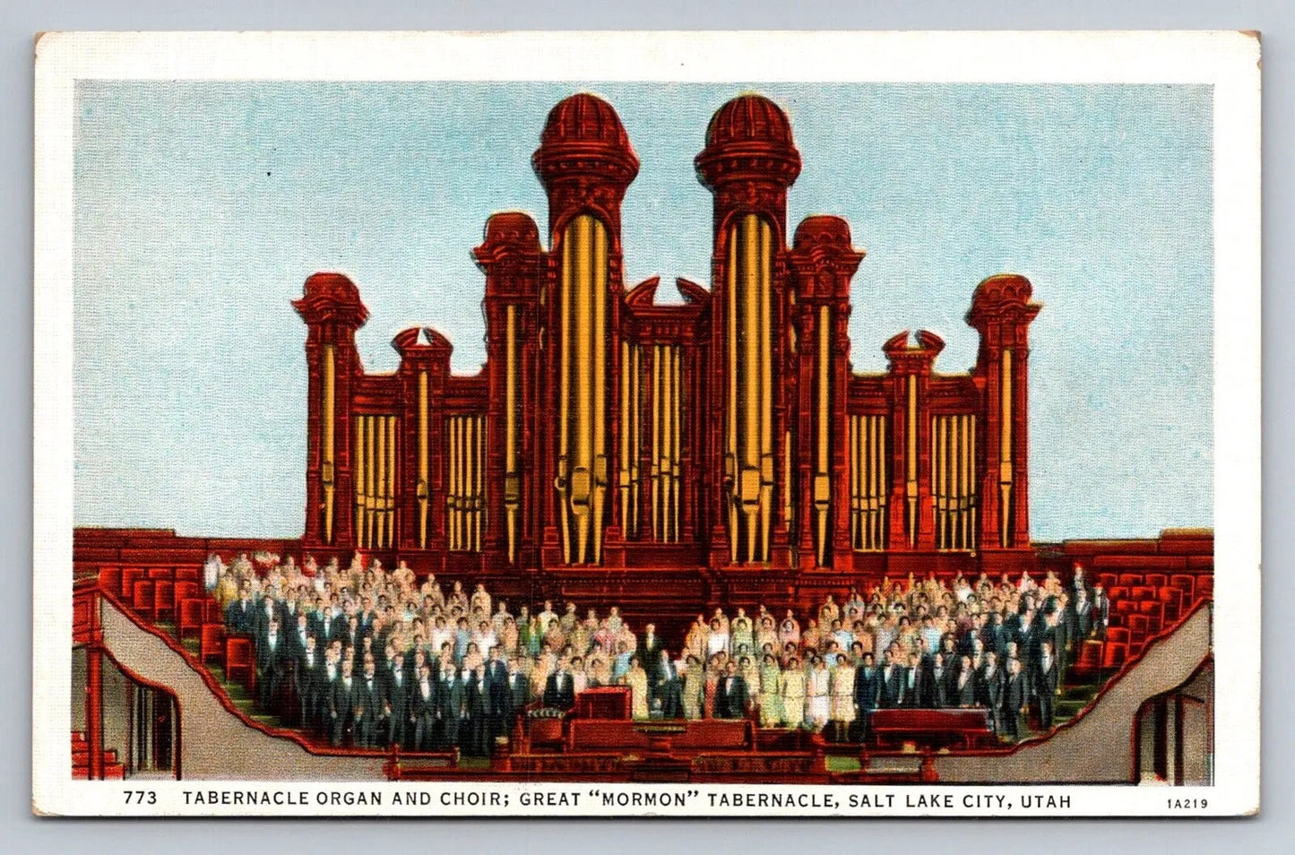 Tabernacle Organ and Choir; Great Mormon Tabernacle, Salt Lake City, UT Postcard