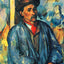 Peasant in a Blue Smock art print by Paul Cezanne (1897)