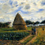 Peasants and Hay Stacks art print by Camille Pissarro (1878)
