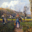 Peasant Woman and Child Harvesting the Fields
