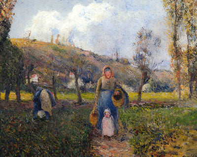 Peasant Woman and Child Harvesting the Fields