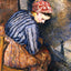 Peasant Woman Warming Herself Fine Art Print 1883 by Camille Pissarro (6 Sizes)