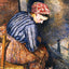Peasant Woman Warming Herself art print by Camille Pissarro (1883)
