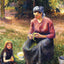 Peasant Woman and Child, Eragny 1893 by Camille Pissarro Art Print (6 Sizes)