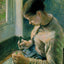 Peasant Girl Drinking Her Coffee 1881 by Camille Pissarro Art Print (6 Sizes)