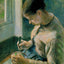 Peasant Girl Drinking Her Coffee 1881 by Camille Pissarro Art Print (6 Sizes)