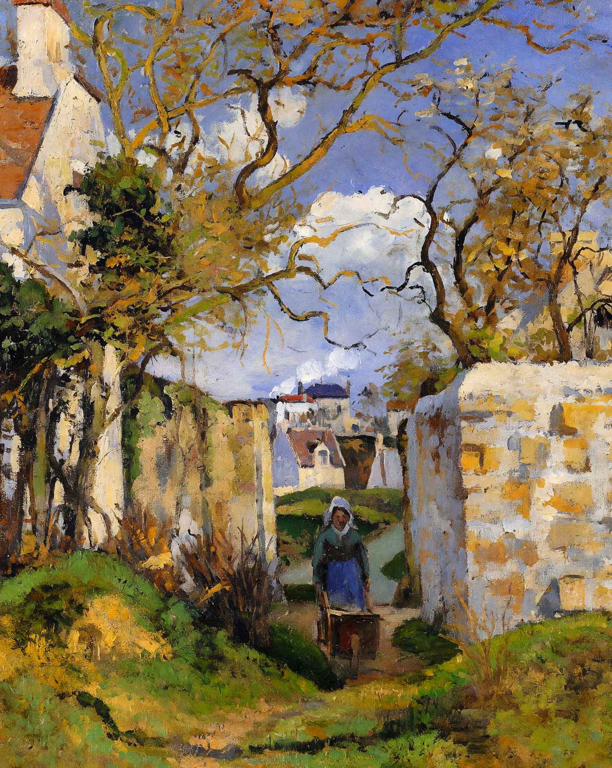 Peasant Pushing a Wheelbarrow