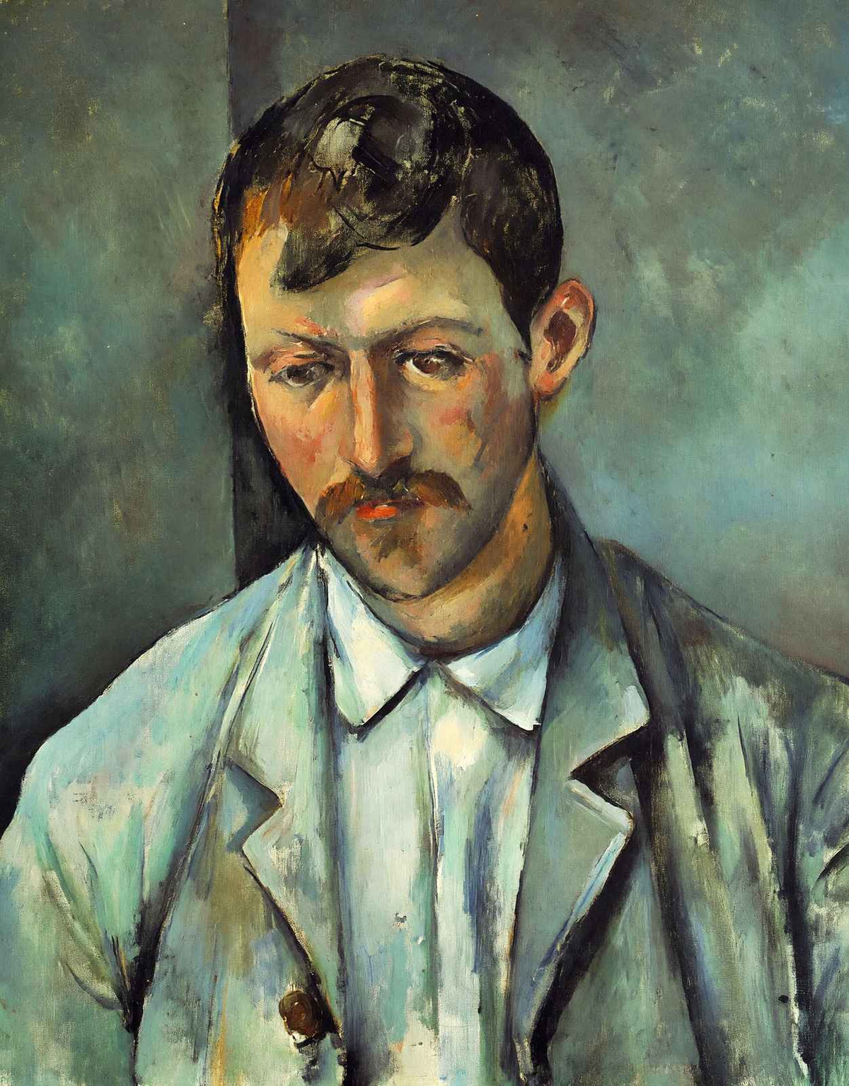 Peasant 1891 Painting by Paul Cezanne Fine Art Print (6 Sizes) - Enhanced