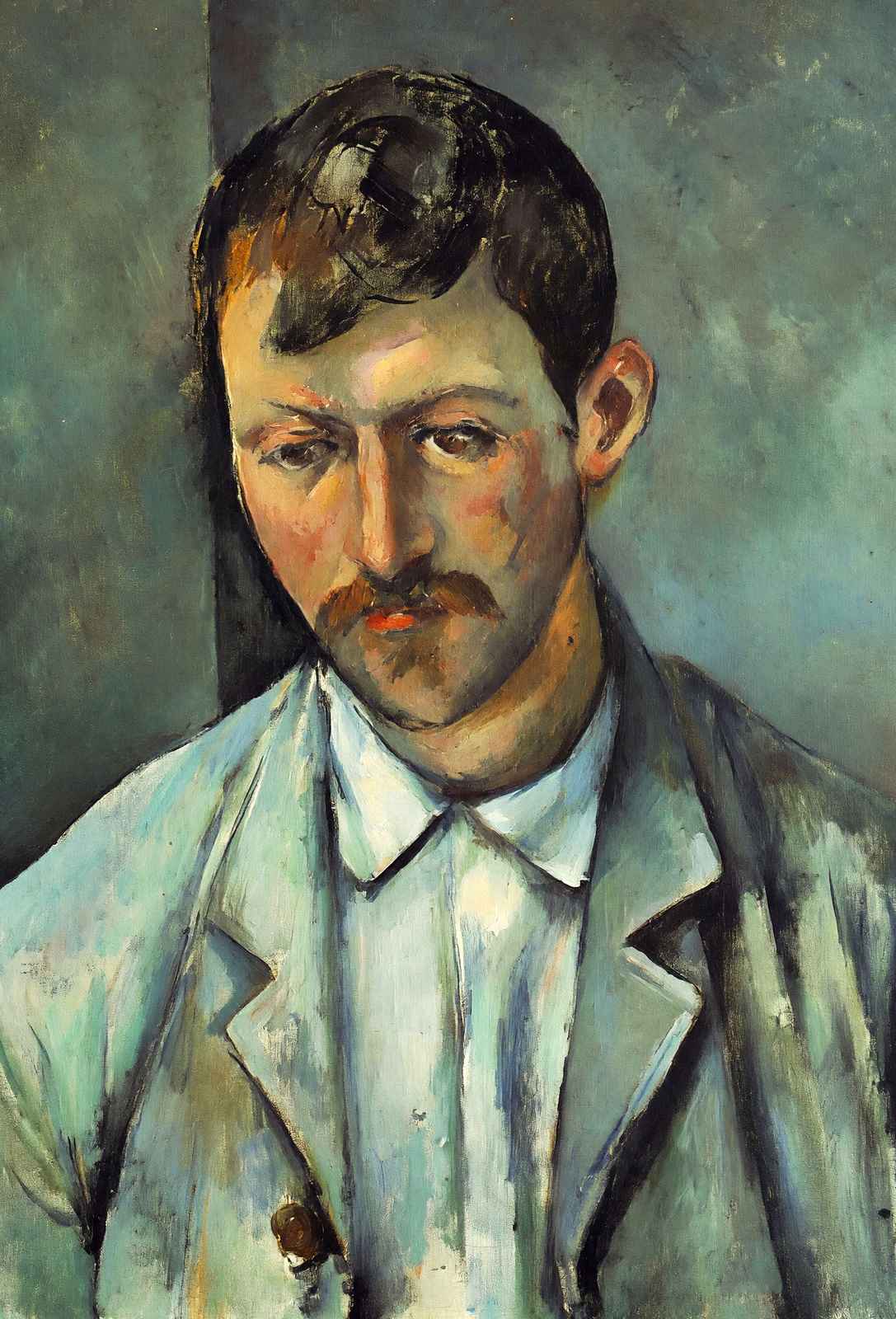 Peasant 1891 Painting by Paul Cezanne Fine Art Print (6 Sizes) - Enhanced
