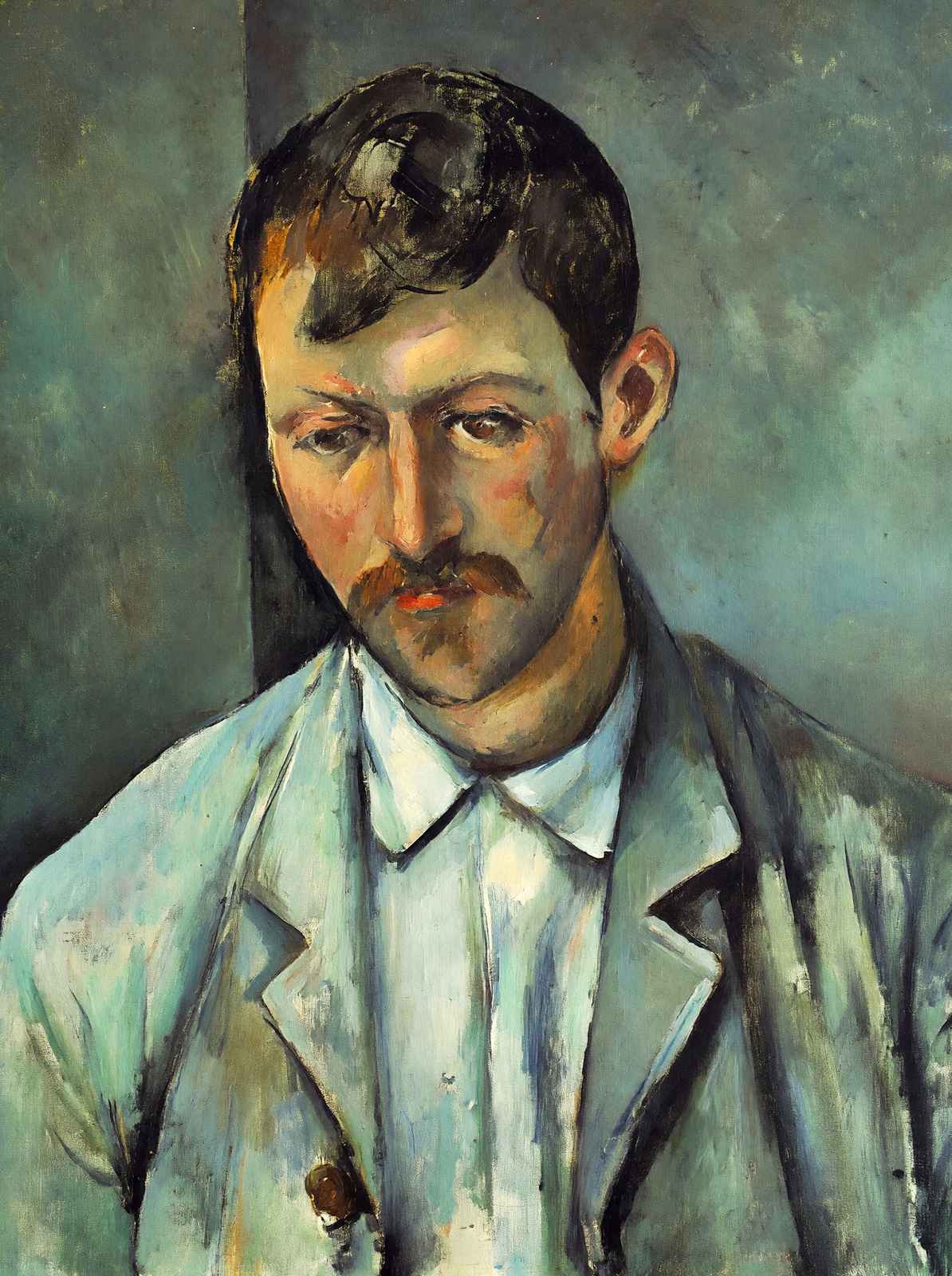 Peasant 1891 Painting by Paul Cezanne Fine Art Print (6 Sizes) - Enhanced