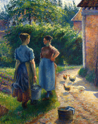 Peasants Chatting in the Farmyard
