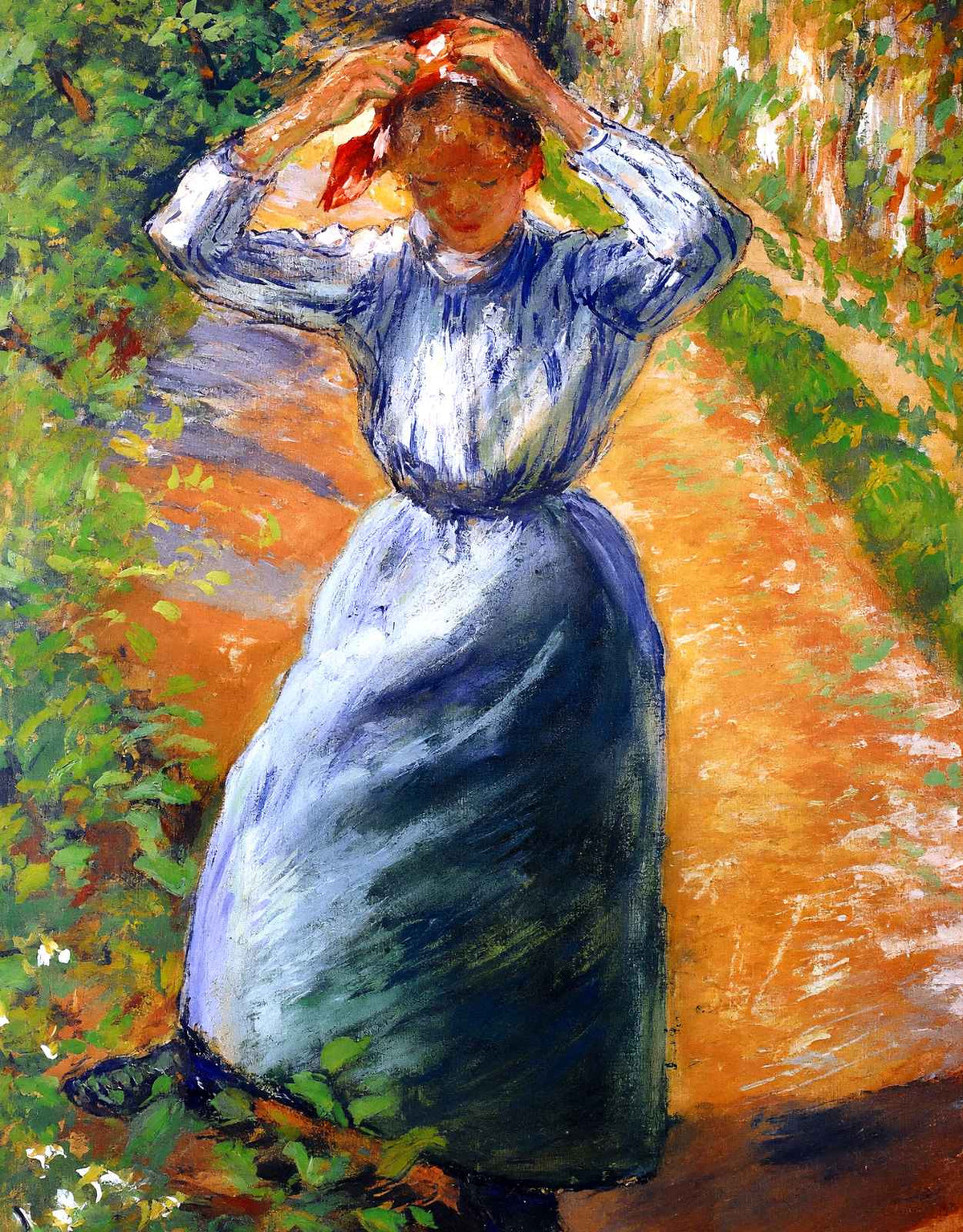 Peasant Donning Her Marmotte Art Print 1882 by Camille Pissarro (6 Sizes)