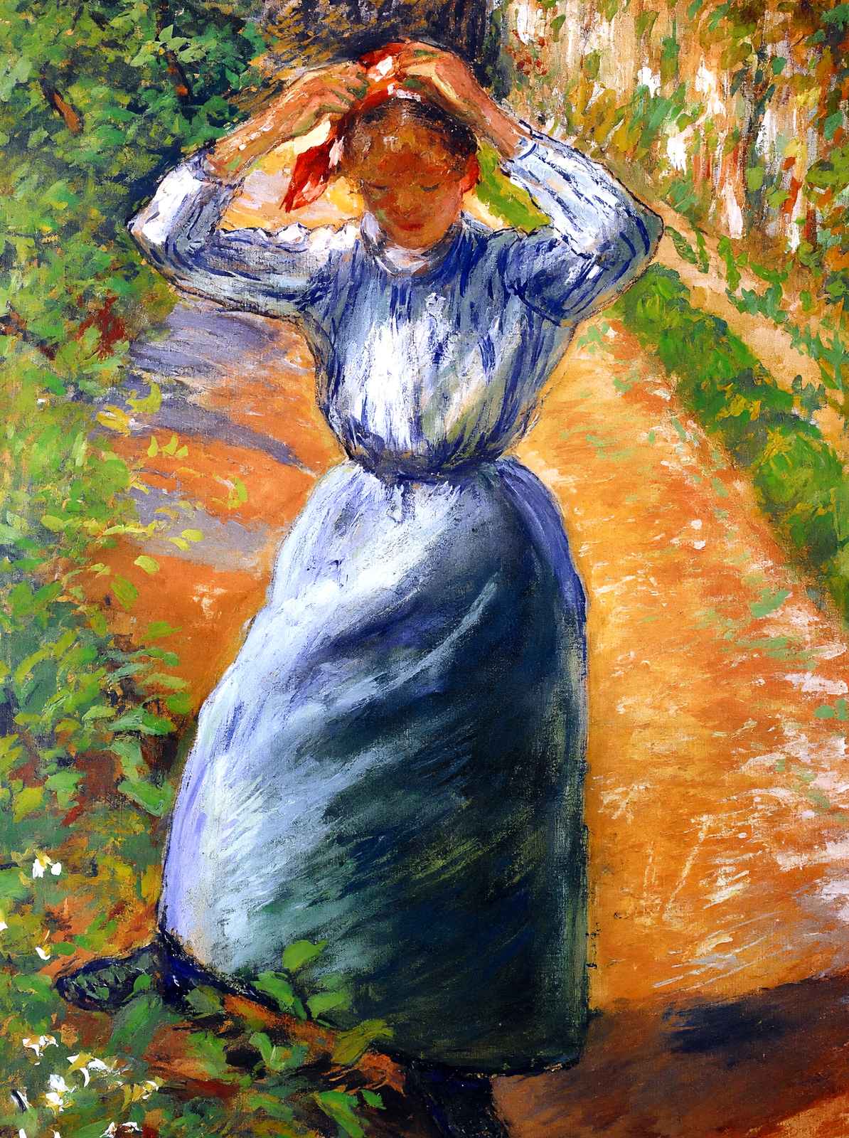 Peasant Donning Her Marmotte Art Print 1882 by Camille Pissarro (6 Sizes)