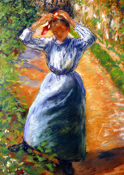 Peasant Donning Her Marmotte Art Print 1882 by Camille Pissarro (6 Sizes)