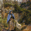 Peasant Woman with a Goat Art Print 1881 Painting by Camille Pissarro (6 Sizes)