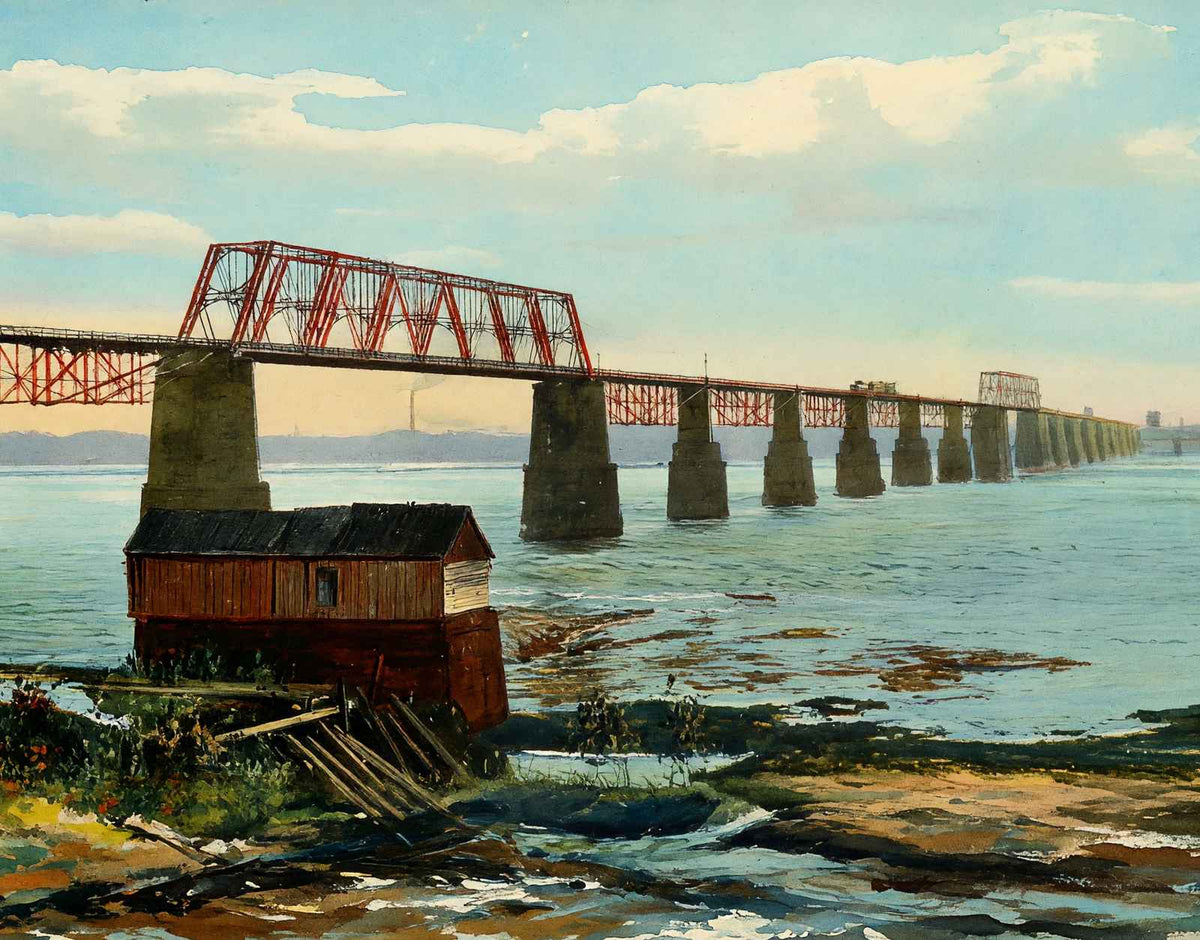 Pennsylvania Railroad Bridge Louisville in 1904 Art Print (7 Sizes)