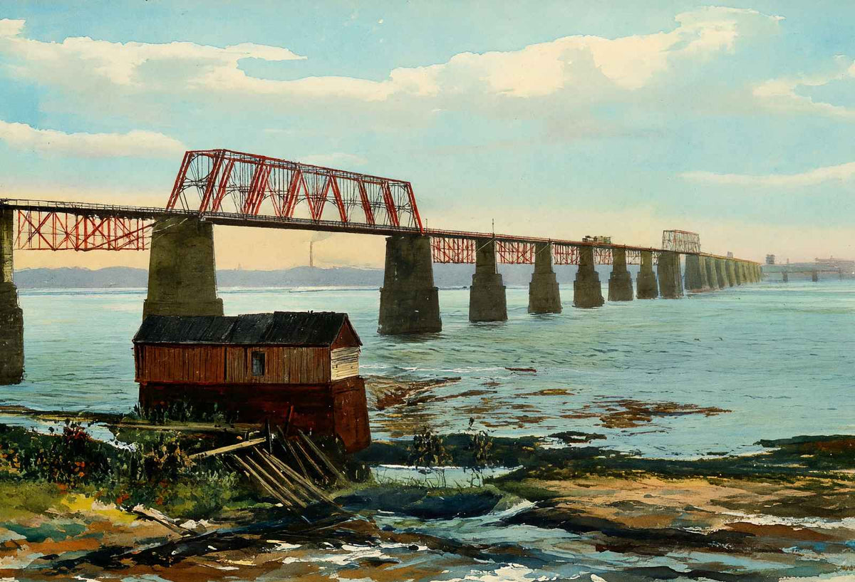 Pennsylvania Railroad Bridge Louisville in 1904 Art Print (7 Sizes)